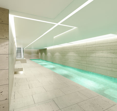 Stylish indoor swimming pool